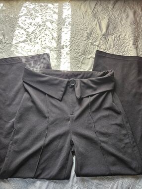 SHEIN Charcoal Gray High-Waist Wide Leg Pants